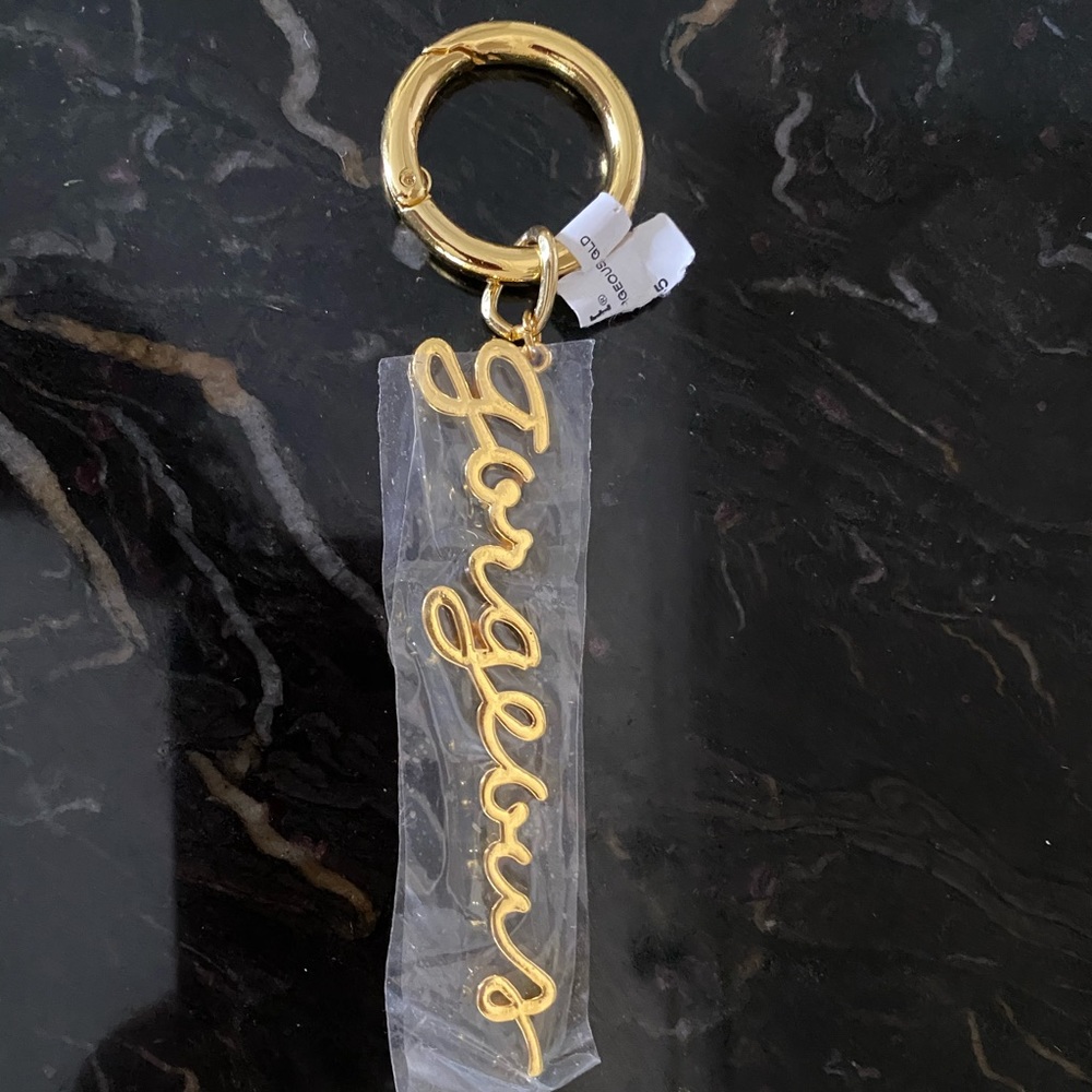 Brand New With Tags Gold “Gorgeous” Keychain